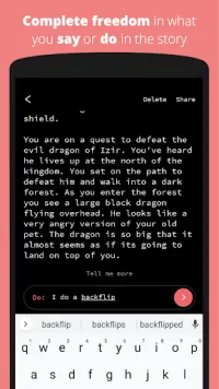 The Infinite Story - AI-powered text adventures Screen Shot 3