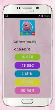 Fake Call from peppa Screen Shot 0