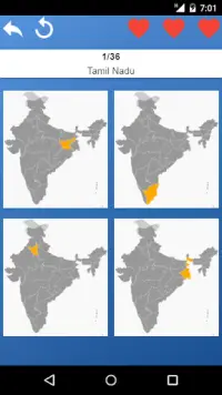 States of India - maps, capitals, tests, quiz Screen Shot 2