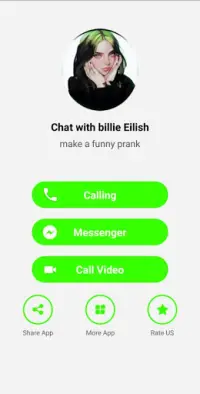 fake video call from Billie Eilish Screen Shot 0