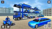 USA Police Car Transporter Games: Airplane Games Screen Shot 2