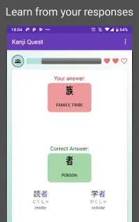 Kanji Quest - study for JLPT in a fun Kanji Game ! Screen Shot 5