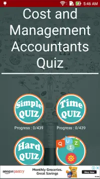 Cost and Management Accountants test Quiz Screen Shot 0
