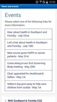 NHS Southport & Formby CCG Screen Shot 1