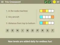 Trio Crossword - Word Puzzle Screen Shot 7