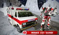 Ambulance Robot Transformation Game: Robot Car 3D Screen Shot 0