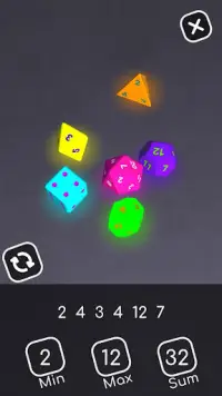 Random Dice 3D - dice roller for board games Screen Shot 1