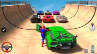 Superhero Car: Mega Ramp Games Screen Shot 0