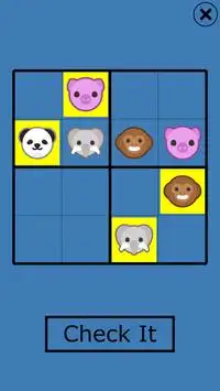 Animal Sudoku Touch Screen Shot 1