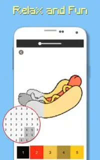 Цвет еды по номеру - Pixel Art Screen Shot 4