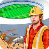 Football Stadium Construction Zone Crane Operator