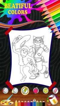 Coloring for Puss in Boots Screen Shot 0