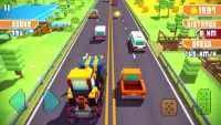 Blocky Highway: Traffic Racing Screen Shot 3