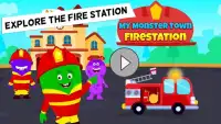 My Monster Town - Fire Station Games for Kids Screen Shot 7