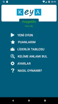 KeYa! Turkish word game Screen Shot 0