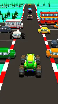 Traffic Run Car Race Crossy Roads Games Screen Shot 1