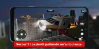 Guida In Auto Simulatore Gioco: Volare Ambulanza Screen Shot 0