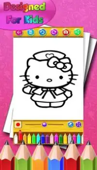 How to color Kitty for fans Screen Shot 1