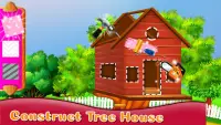 بناء شجرة بيت الدمية: لعبة بناء المنزل الصغير Screen Shot 0