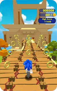 Blue Hedgehog dash Runner Screen Shot 0