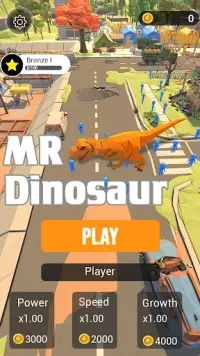 Mr Dino Run and Eat - Real Dinosaur fun Game Screen Shot 0