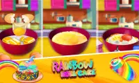 レインボースイスロールケーキメーカー！新しい料理ゲーム Screen Shot 0