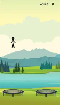 Stickman Trampoline Mania Screen Shot 0