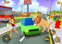 Wild Lion City Rampage: Animal Attack Games Screen Shot 4