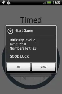 Timed Sudoku Screen Shot 1