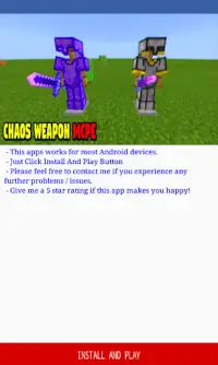 Mod Chaos Weapons! Addon for MCPE Screen Shot 2