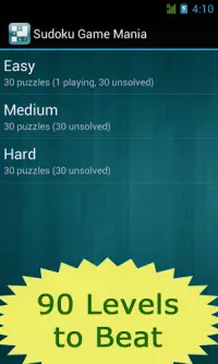 Sudoku Game Mania Screen Shot 1