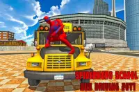 Spider Hero School Bus Driving 2017 Screen Shot 11