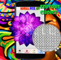 Mandala Pixel Art Coloring By Number Screen Shot 5