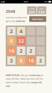 2048 - Classic Game (Ads Free) Screen Shot 1