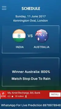 Cricket Prediction Screen Shot 1