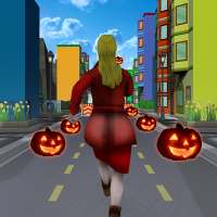 Night Metro Bus: Halloween Endless Running Game