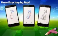 Lições de desenho Gatos e gatinhos com garras Screen Shot 1