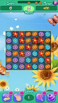 Blossom Crush - Best Flower Crush Mania Game Screen Shot 1