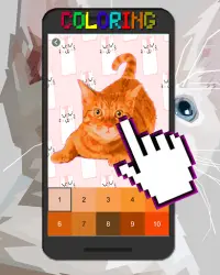 Cat Animal Pixel Art Coloring By Number Screen Shot 6