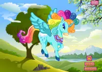 mi arco iris del unicornio - creador de caballo Screen Shot 4