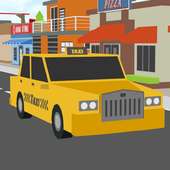 blocky cars taxi driver sim