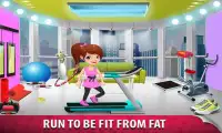 Girls Fat To Fit Gym Workout: Body fitness Game Screen Shot 1