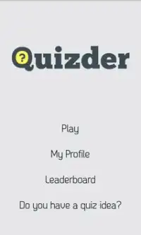 Quizder- The Top Quiz Game Screen Shot 0