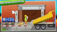 बस स्टेशन बिल्डर: सड़क निर्माण खेल Screen Shot 3