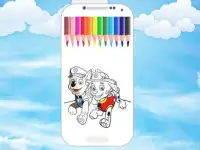 coloring paw patrol game Screen Shot 0