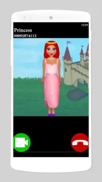 fake call video princess game Screen Shot 2