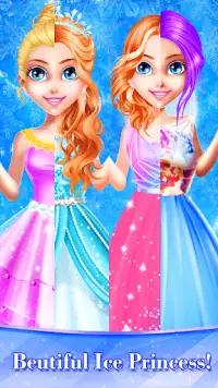 Salã de trigêmeos Little Ice Queen Princess Beauty Screen Shot 7