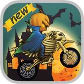 Pumpkin moto rider