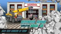 विनाशक स्कूल हाउस 3D सिम्युलेटर Screen Shot 0