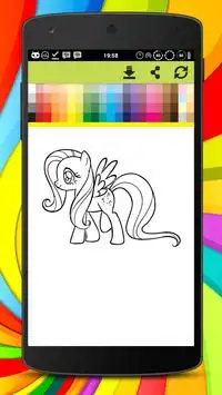 Little Pony Coloring Pages Screen Shot 3